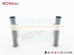 304 de Poortturnstile van de roestvrij staalsnelheid Supermarktingang met Slimme Cilinderdeur