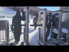 Introduceer Volledige Hoogte Draaikruis RFID Kaartlezer Vingerafdruk Roestvrij Staal